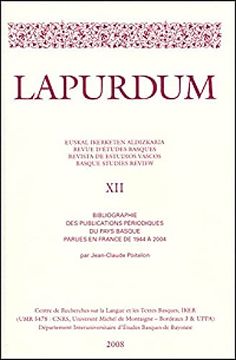 portada Lapurdum N°12 (en Francés)