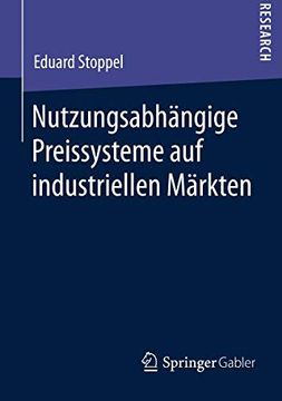 portada Nutzungsabhängige Preissysteme auf Industriellen Märkten (en Alemán)