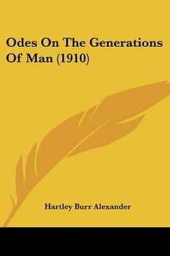 portada odes on the generations of man (1910) (en Inglés)