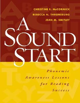 portada a sound start: phonemic awareness lessons for reading success (en Inglés)