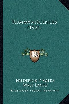 portada rummyniscences (1921) (en Inglés)