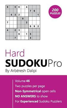 portada Hard Sudoku Pro: Book for Experienced Puzzlers (200 puzzles) Vol. 46 (en Inglés)