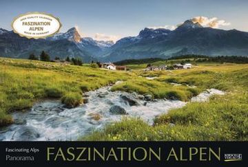 portada Faszination Alpen 2024: Großer Foto-Wandkalender mit Bildern von Gipfeln der Alpen. Edler Schwarzer Hintergrund. Photoart Panorama Querformat: 58X39 cm.