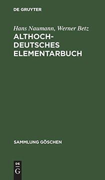 portada Althochdeutsches Elementarbuch (in German)