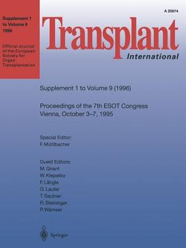 portada transplant international. official journal of the european society for organ transplantation: supplement 1 to volume 9 (1996). proceedings of the 7th (en Inglés)
