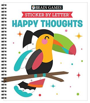 portada Brain Games - Sticker by Letter: Happy Thoughts (en Inglés)