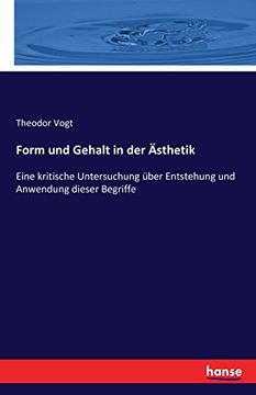 portada Form Und Gehalt in Der Asthetik (German Edition)