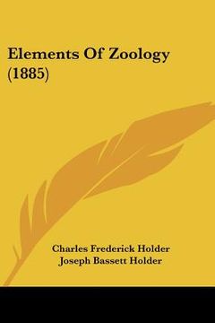 portada elements of zoology (1885) (in English)