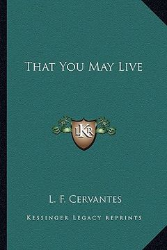 portada that you may live (in English)