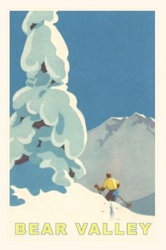 portada The Vintage Journal Big Snowy Pine Tree and Skier, Bear Valley