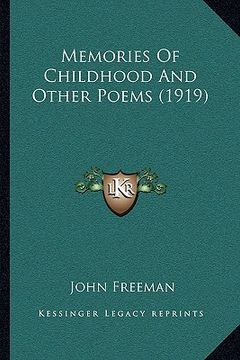 portada memories of childhood and other poems (1919) (in English)