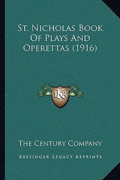 portada st. nicholas book of plays and operettas (1916) (en Inglés)