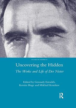portada Uncovering the Hidden: The Works and Life of der Nister (en Inglés)