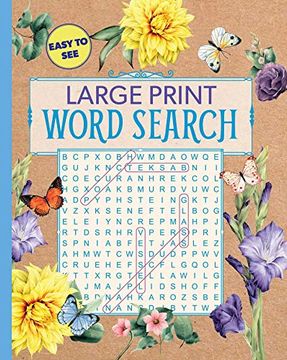 portada Large Print Floral Word Search 