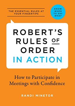 portada Robert's Rules of Order in Action: How to Participate in Meetings with Confidence