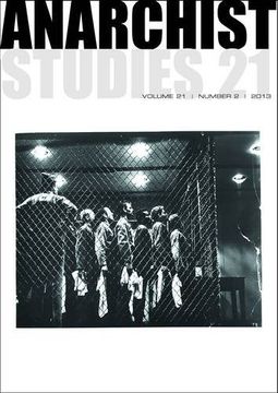 portada Anarchist Studies: V. 21, pt. 21 (en Inglés)