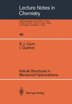 portada kekule structures in benzenoid hydrocarbons (en Inglés)