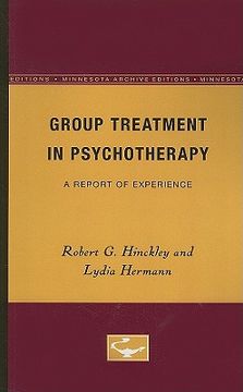 portada group treatment in psychotherapy: a report of experience