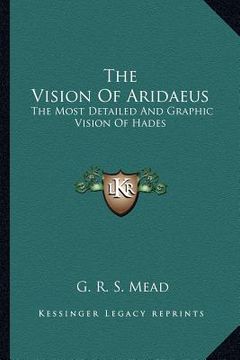 portada the vision of aridaeus: the most detailed and graphic vision of hades
