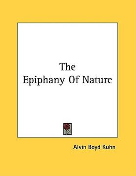 portada the epiphany of nature (en Inglés)