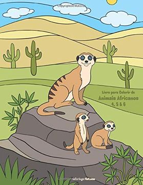 portada Livro Para Colorir de Animais Africanos 4, 5 & 6 (en Portugués)