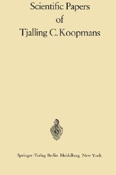 portada scientific papers of tjalling c. koopmans (en Inglés)