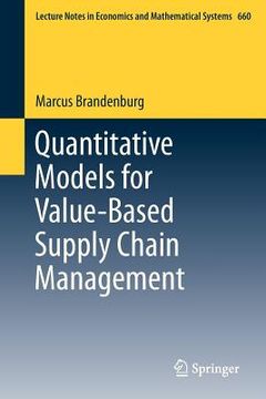 portada quantitative models for value-based supply chain management (en Inglés)