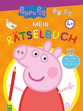 portada Peppa pig Mein Rätselbuch: Mit Vielen Bunten Stickern (en Alemán)
