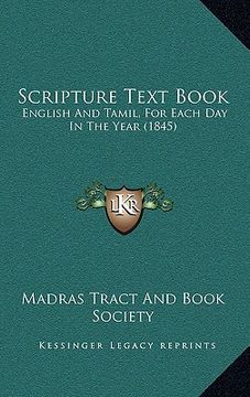 portada scripture text book: english and tamil, for each day in the year (1845) (en Inglés)