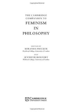 portada The Cambridge Companion to Feminism in Philosophy Hardback (Cambridge Companions to Philosophy) (en Inglés)