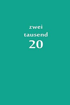 portada Zweitausend 20: Planer 2020 a5 Türkisblau (en Alemán)