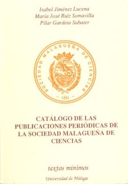 portada Catálogo de las publicaciones periódicas de la Sociedad Malagueña de Ciencias (Textos Mínimos)