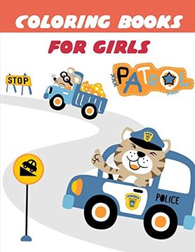 portada Coloring Books for Girls: Coloring Pages With Funny Images to Relief Stress for Kids and Adults (Animals art Drawing) (en Inglés)