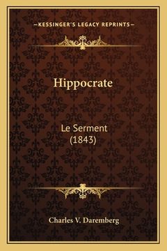 portada Hippocrate: Le Serment (1843) (en Francés)