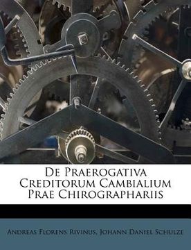 portada de Praerogativa Creditorum Cambialium Prae Chirographariis (en Latin)