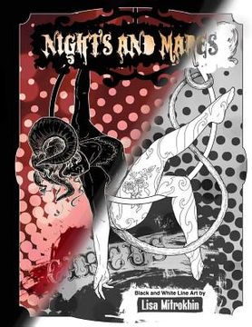 portada Nights And Mares: Circus - Black and White Line Art (en Inglés)
