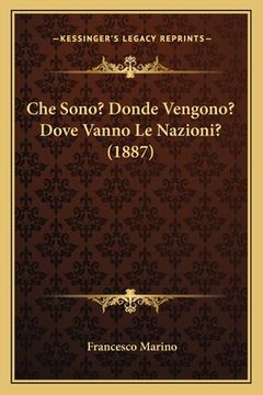 portada Che Sono? Donde Vengono? Dove Vanno Le Nazioni? (1887)