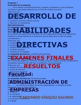 portada Desarrollo De Habilidades Directivas-exÁmenes Finales Resueltos: Facultad: AdministraciÓn De Empresas (spanish Edition)