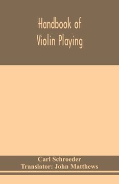 portada Handbook of violin playing (en Inglés)