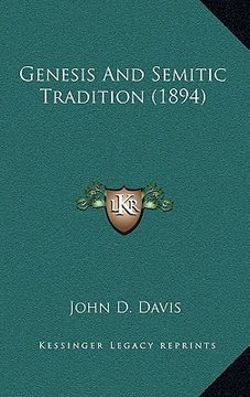 portada genesis and semitic tradition (1894) (en Inglés)