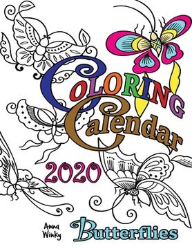 portada Coloring Calendar 2020 Butterflies (en Inglés)