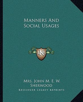 portada manners and social usages