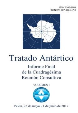 portada Informe Final de la Cuadragésima Reunión Consultiva del Tratado Antártico. Volumen 1