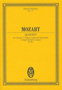 quintet in a major, k. 581: for clarinet and strings (en Inglés)