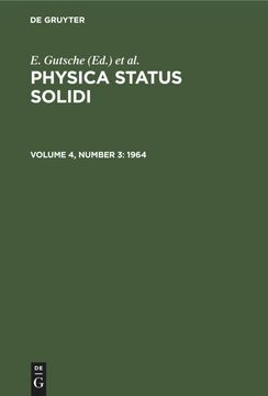 portada Physica Status Solidi, Volume 4, Number 3, Physica Status Solidi (1964) 