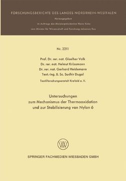 portada Untersuchungen zum Mechanismus der Thermooxidation und zur Stabilisierung von Nylon 6 (Forschungsberichte des Landes Nordrhein-Westfalen)