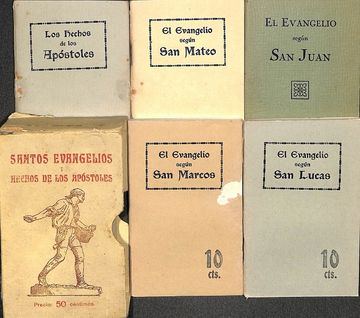 Libro SANTOS EVANGELIOS Y HECHOS DE LOS APÓSTOLES (5 MINI-LIBROS). De ...