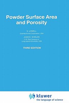 portada powder surface area and porosity (en Inglés)