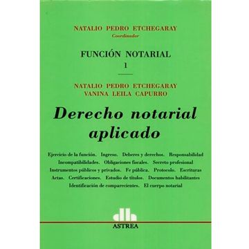 portada Función Notarial 1: Derecho Notarial Aplicado (in Spanish)