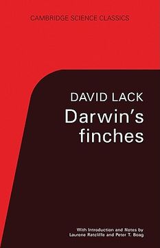 portada Darwin's Finches (Cambridge Science Classics) 